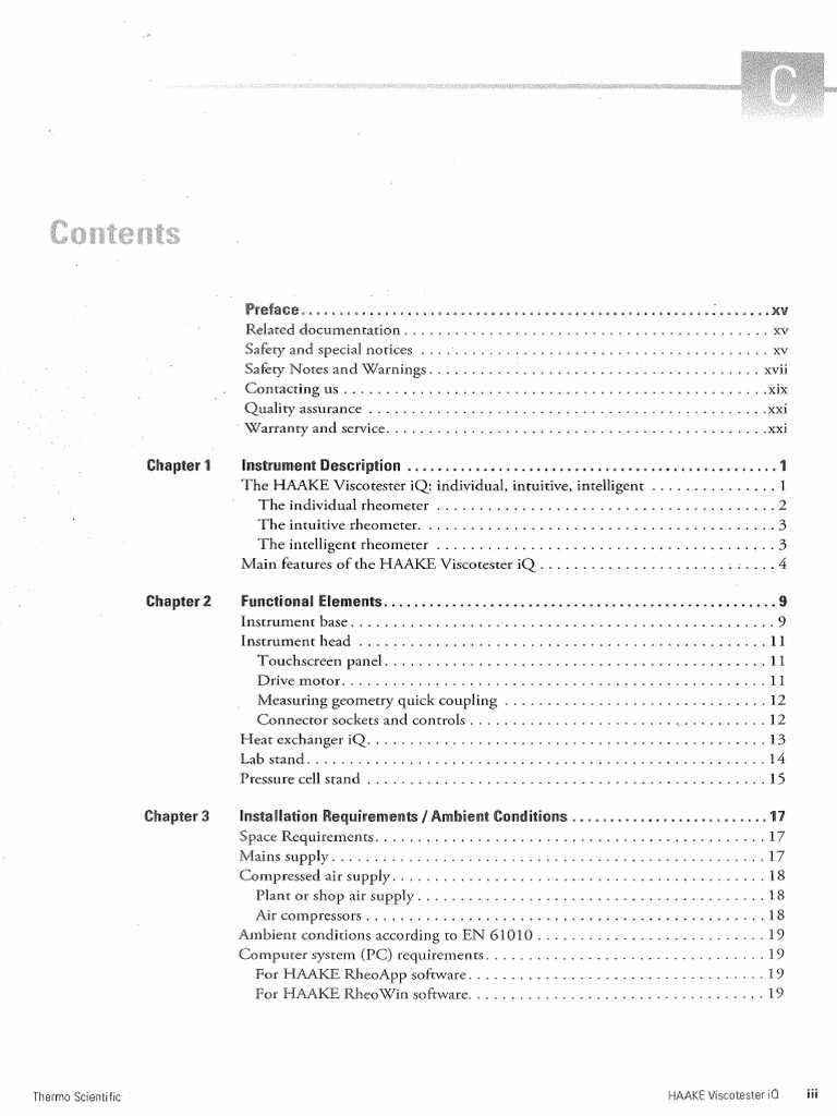 Haake Viscotester Iq Instruction Manual Reometro PDF Personal