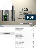 Guía Rápida F18 Zkteco