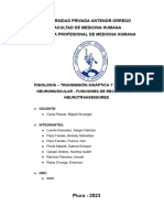 Transmisión Sináptica y de La Unión Neuromuscular - Funciones de Receptores y Neurotransmisores