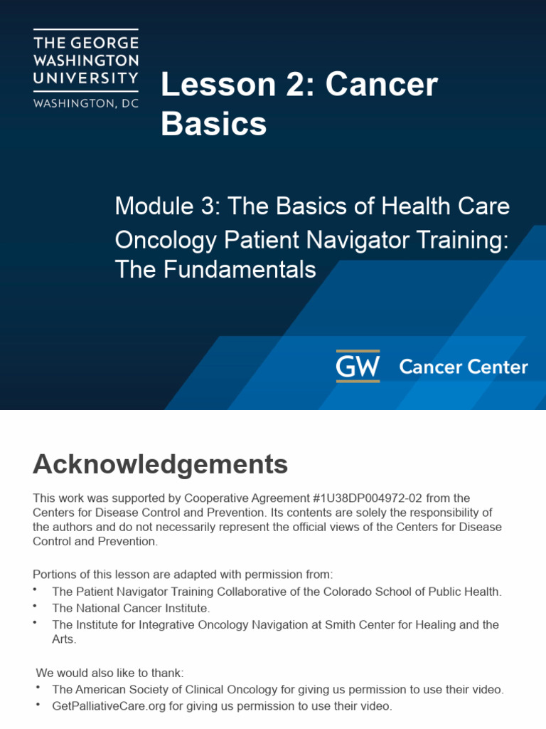 PN Lesson 3 Cancer Basics | PDF | Cancer | Colorectal Cancer