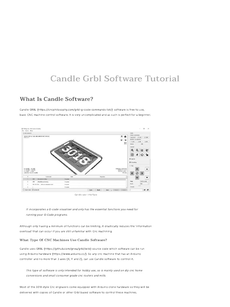 Candle GRBL Tutorial PDF
