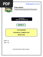 LFSC GR.11 BASELINE TEST TERM 1 2025 | PDF | Cell (Biology) | Eukaryotes