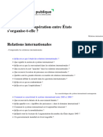 Comment La Coopération Entre États S'organise T Elle Vie