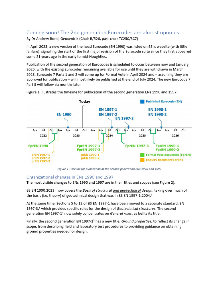 Bond (2023), Coming Soon! The 2nd Generation Eurocodes Are Almost Upon ...