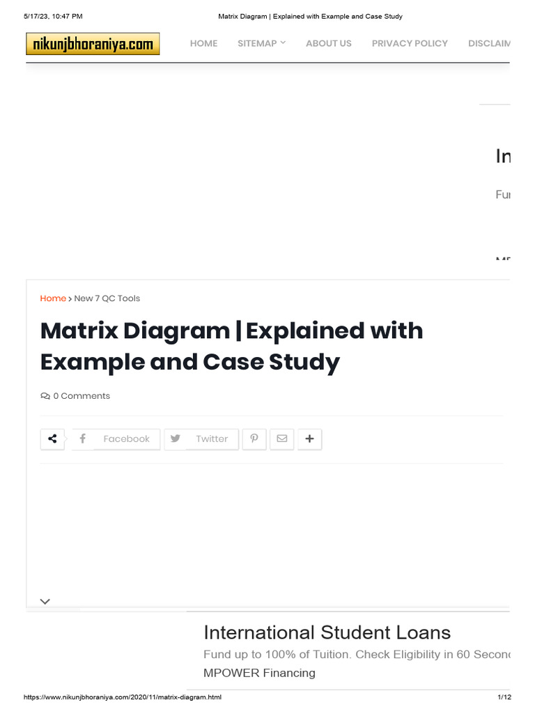 4 Matrix Diagram - Explained With Example and Case Study | PDF | Matrix ...