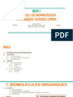 Tema 2 (I) - Biomolècules Orgàniques Glúcids I Lípids