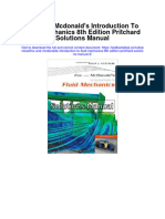 Fox and Mcdonalds Introduction To Fluid Mechanics 8th Edition Pritchard Solutions Manual 2