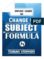 COMPLEX CASES IN CHANGE OF SUBJECT FORMULA - Tobiah Stephen