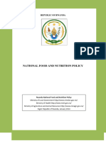 National Food and Nutrition Policy