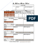 Crew Roster Sheet - Ship, Captain & Heroes