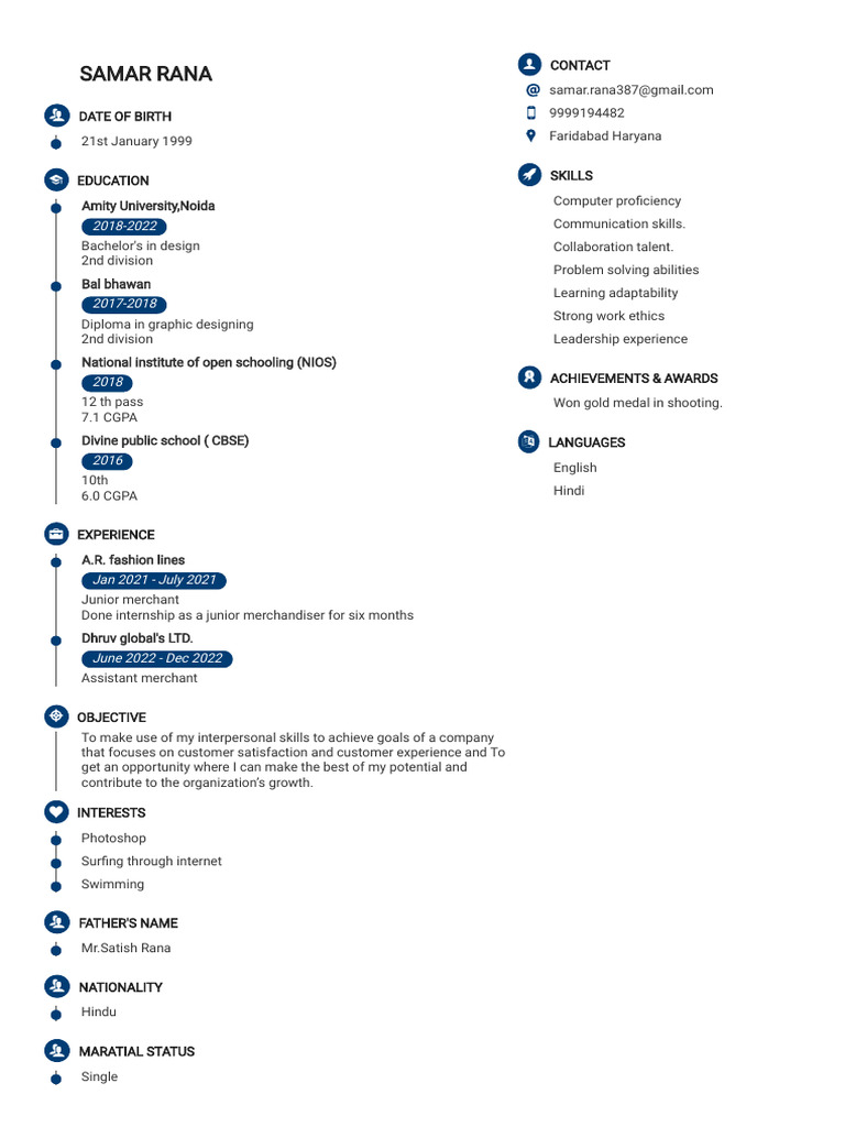 Aspiring Merchandiser's Profile | PDF