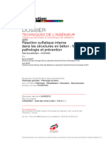 Reaction Sulfatique Interne Du Beton PDF