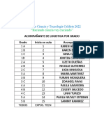 Acompañante de Logistica Por Grado Primaria 2022