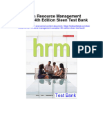 Human Resource Management Canadian 4th Edition Steen Test Bank