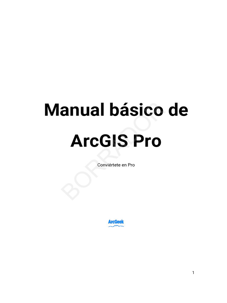 Manual b sico de arcgis pro pdf sistema de informaci n geogr fica