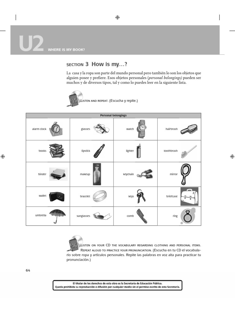 3 how is my section pdf vocabulario gram tica