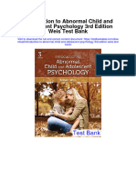 Introduction To Abnormal Child and Adolescent Psychology 3rd Edition Weis Test Bank