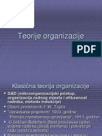 Teorije Organizacije