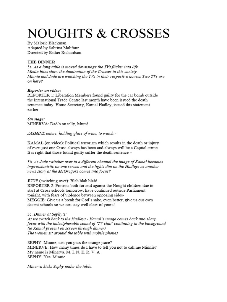 Noughts and Crosses Dinner Scene | PDF