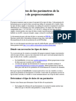 Tipos de Datos de Los Parámetros de La Herramienta de Geoprocesamiento