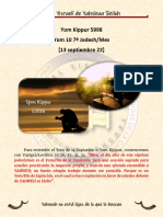 Yom Kippur 5998 Yom 10 7º Jodesh/Mes (13 Septiembre 22) : Kajal Yisraelí de Yahshua Shiloh