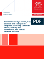 Barriers Faced LGBT Accessing Domestic Abuse Services en
