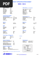 Product Specification Sheet: Iseki - Sg13