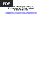 Law and Ethics in The Business Environment 9th Edition Halbert Solutions Manual