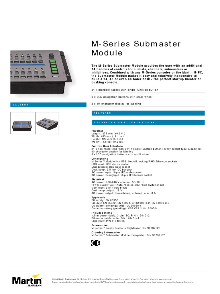 M Series Submaster Module | PDF | Usb | Electrical Connector