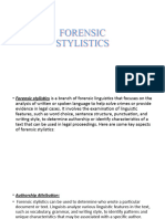Forensic Stylistics