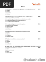 JEE - Chemistry - Polymers