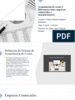 Acumulación de Costos y Diferencias Entre Empresas Comerciales