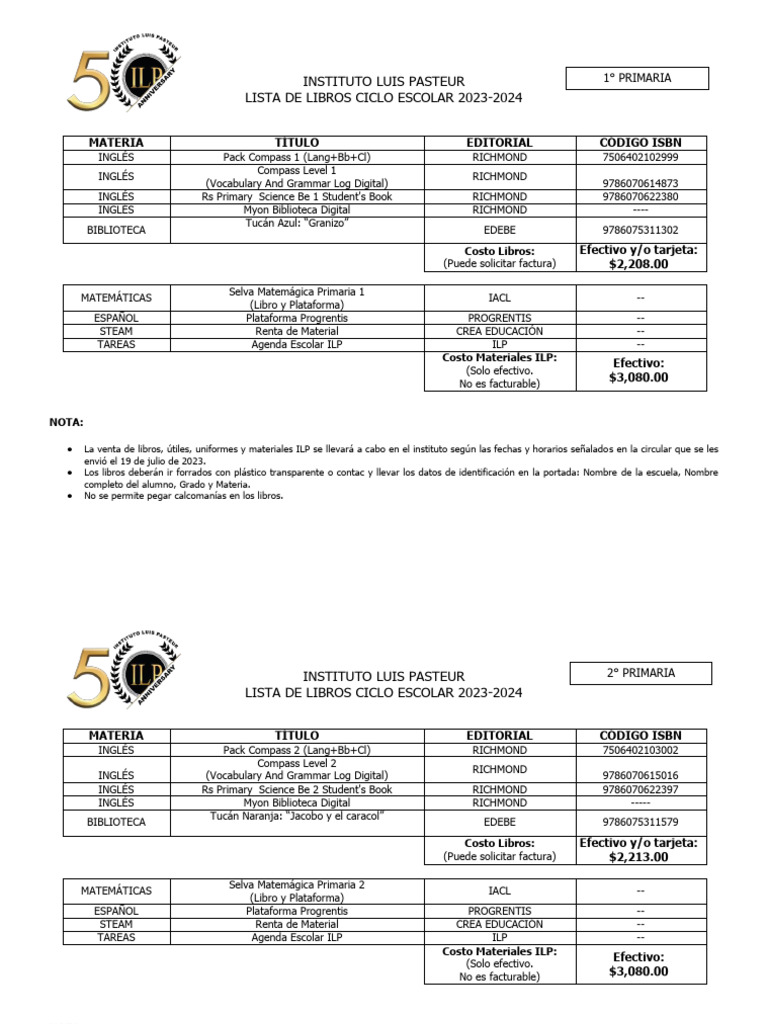 Libros Primaria 2023 2024 Pdf