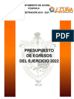 Presupuesto de Egresos 2022 22 12 2021