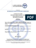 Certificado Junta Central de Contadores