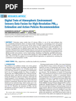 Digital Twin of Atmospheric Environment Sensory Data Fusion For High-Resolution PM2.5 Estimation and Action Policies Recommendation