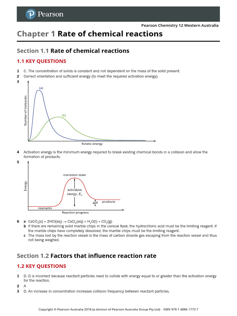Pearson Textbook Solutions PDF Reaction Rate Greenhouse Effect