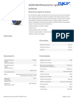 SKF 6008 - W64Rolamento Rígido de Esferas Specification