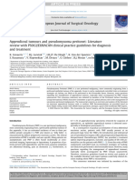 Appendiceal Tumours and Pseudomyxoma Peritonei Literature Review With PSOGIEURACAN Clinical Practice Guidelines For Diagnosis and Treatment