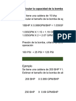 Cálculo de Capacidad de Bomba de Agua