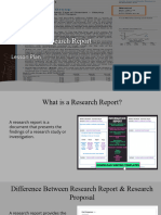 Purpose of Research Report