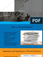 Purpose of Research Report
