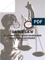 Labor Law - 2023 Syllabus Based Bar Q and A - AJF X RLJS
