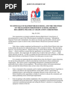 Bastrop HS JT Statement 05262011