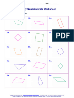 Classify Quadrilaterals Worksheet