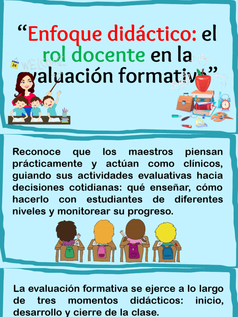 Rol del docente en evaluación formativa | PDF | Evaluación | Aprendizaje
