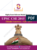 (Model Answers - GS - IV) : Upsc Cse 2015 Exam