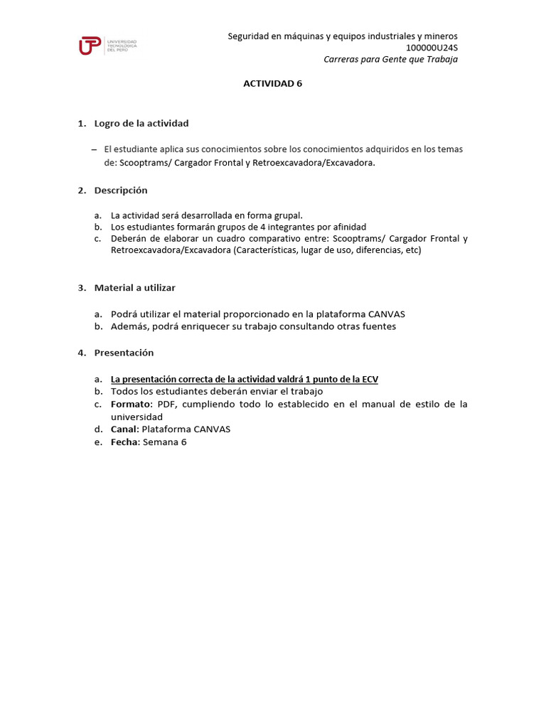 U2 S6 Actividad 06 Seguridad De Maquinas Y Equipod Industriales Pdf