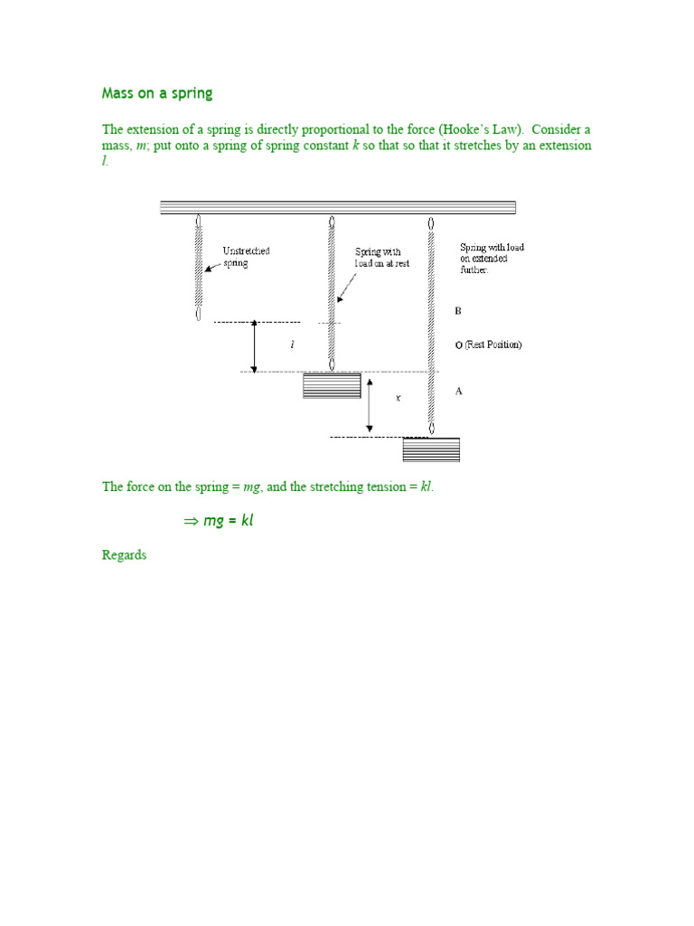 Tension in Spring PDF