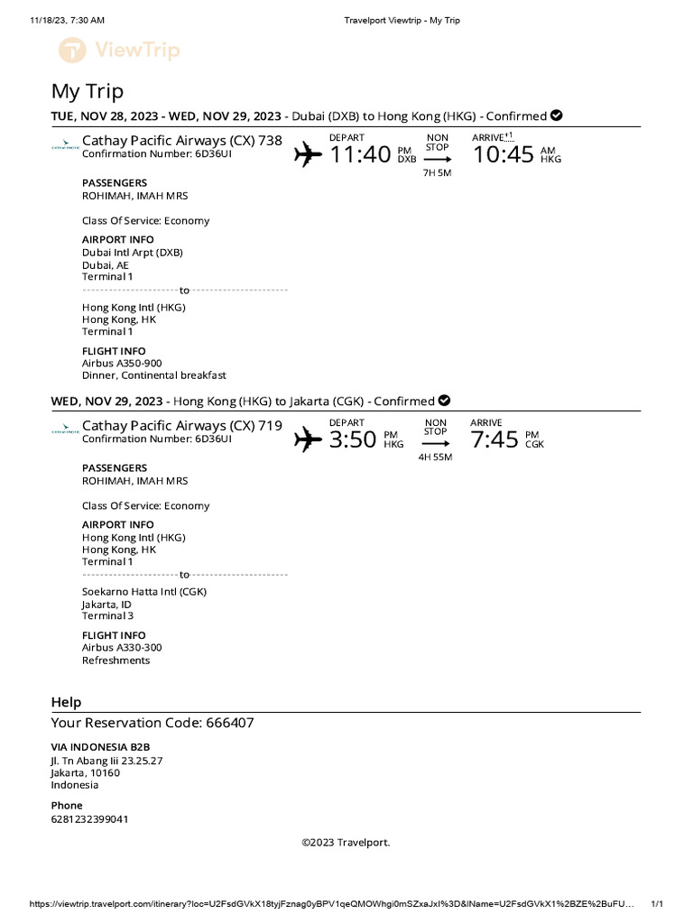 Travelport Viewtrip My Trip PDF